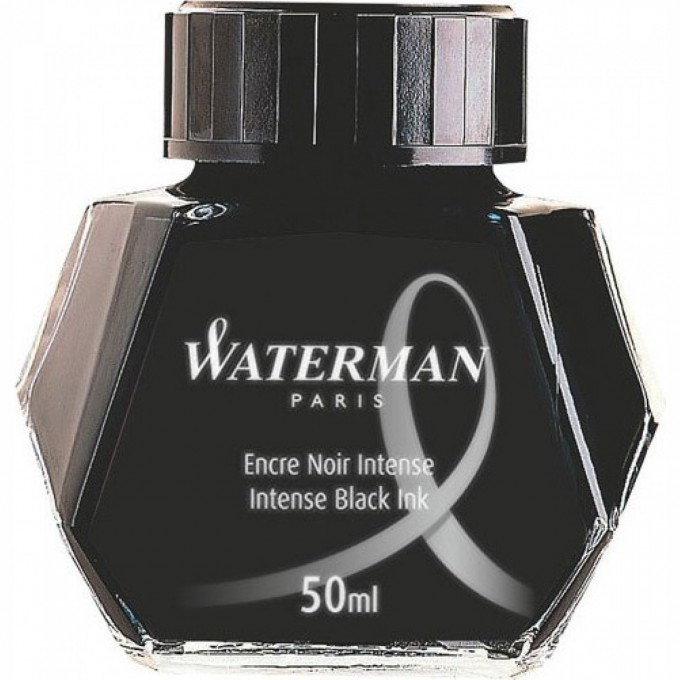 Флакон с чернилами WATERMAN черные чернила для ручек перьевых CWS0110710