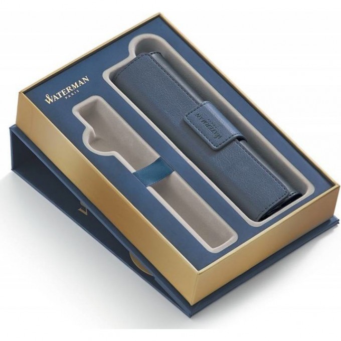 Подарочный набор WATERMAN: Шариковая ручка WATERMAN HEMISPHERE BLACK CT в чехле с магнитной застежкой 1978718