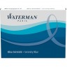 Синие чернильные картриджи WATERMAN для перьевой ручки 8шт./упак. CWS0110860
